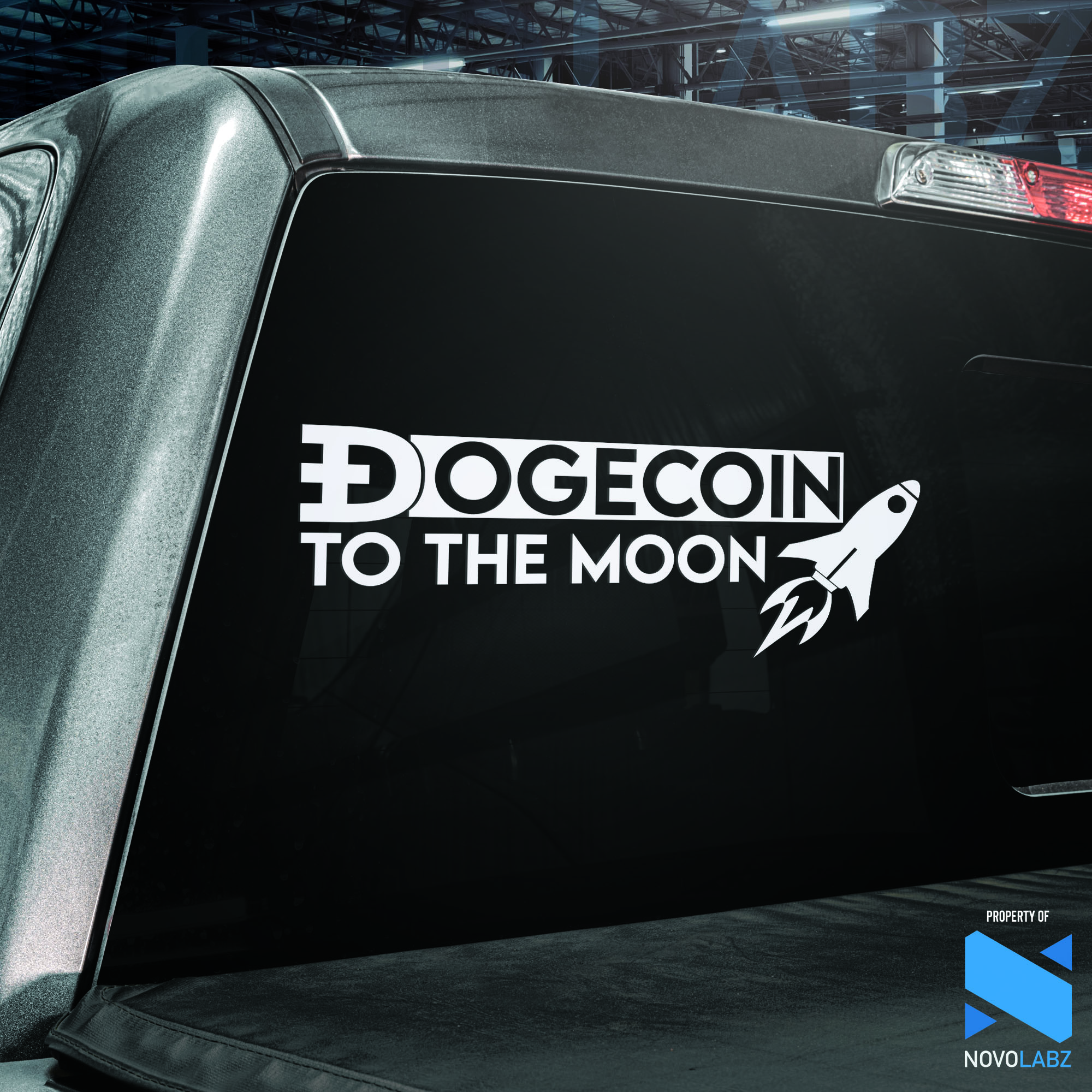 Dodgecoin To The Moon Vinyl Decal