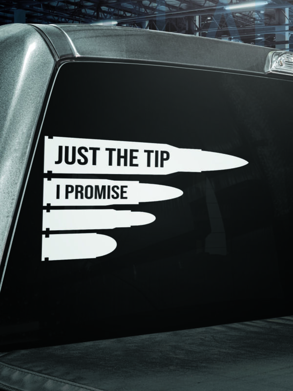 Just The Tip Bullet Vinyl Decal
