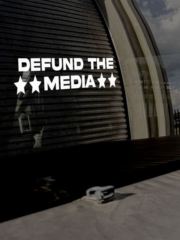 Defund The Media Vinyl Decal