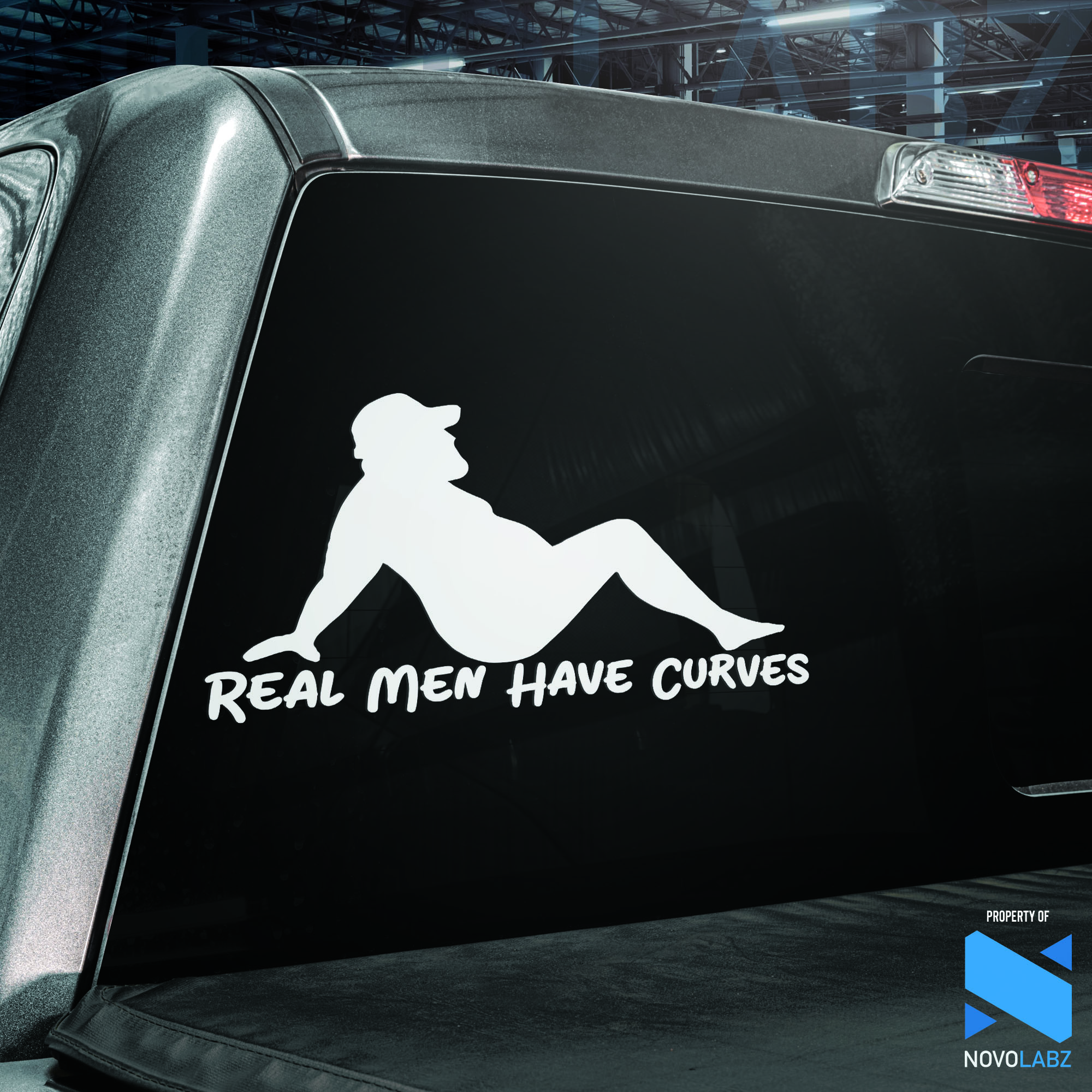 Real Men Have Curves Vinyl Decal