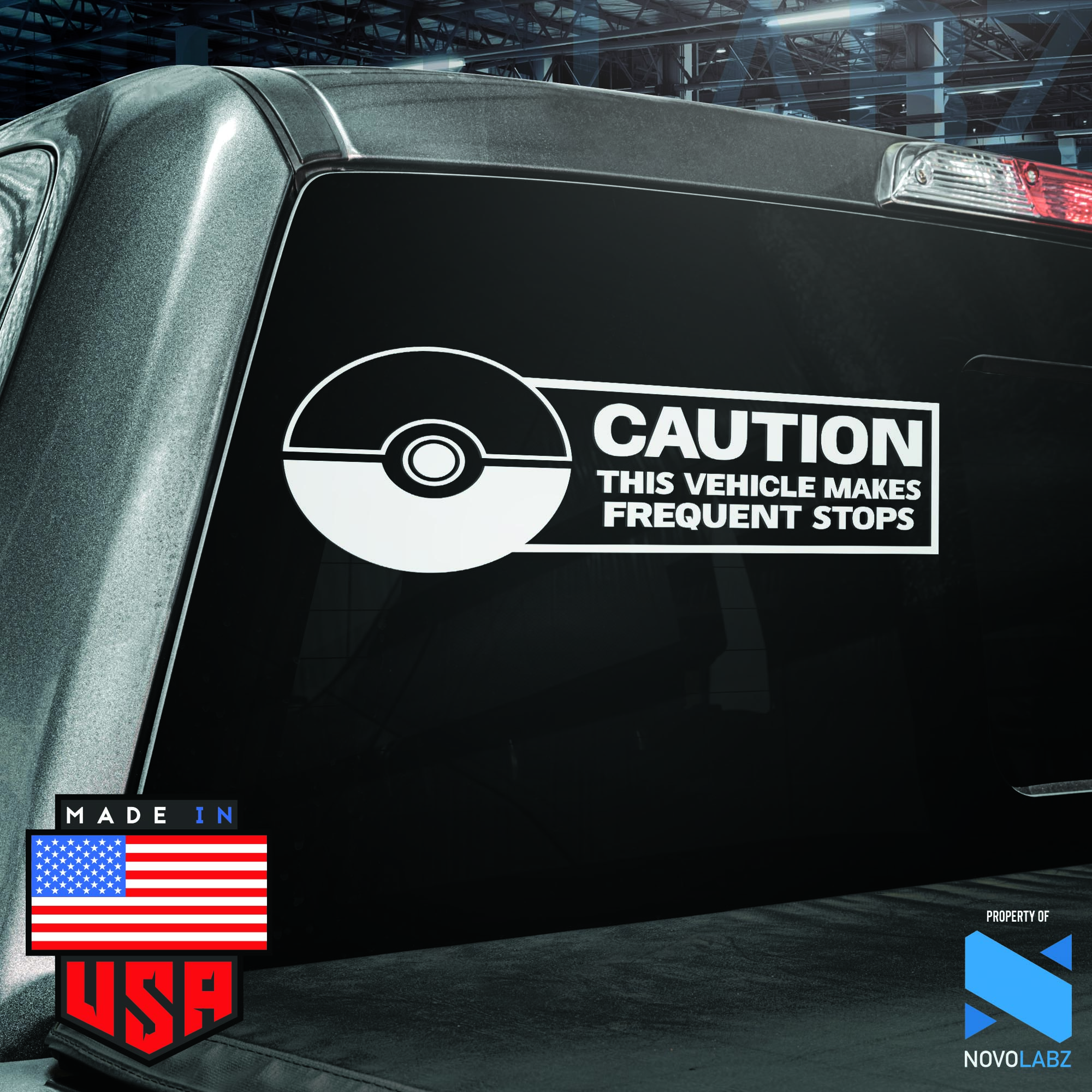 Caution Pokemon Vinyl Decal