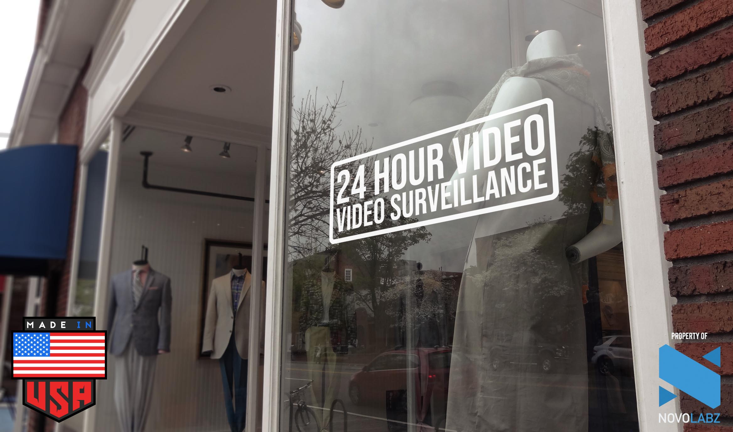 24 Hour Video Surveillance Vinyl Decal